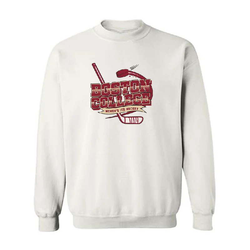 Boston College - NCAA Women's Ice Hockey : Alanna Devlin - Crewneck Sweatshirt Hoodie with Half-Zip Sporty Casual