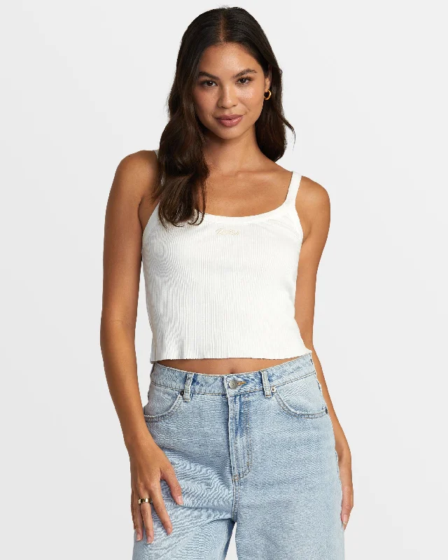 Westside Crop Top - Whisper White Seamless Knitted Crochet