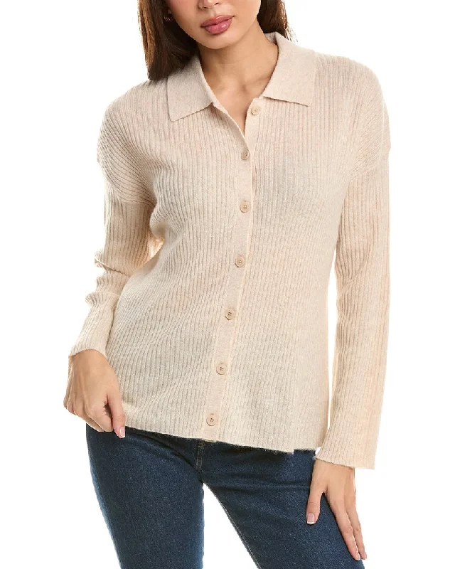 Magaschoni Ribbed Wide Sleeve Cashmere Sweater Terry Blend Velvet Blend Canvas Blend