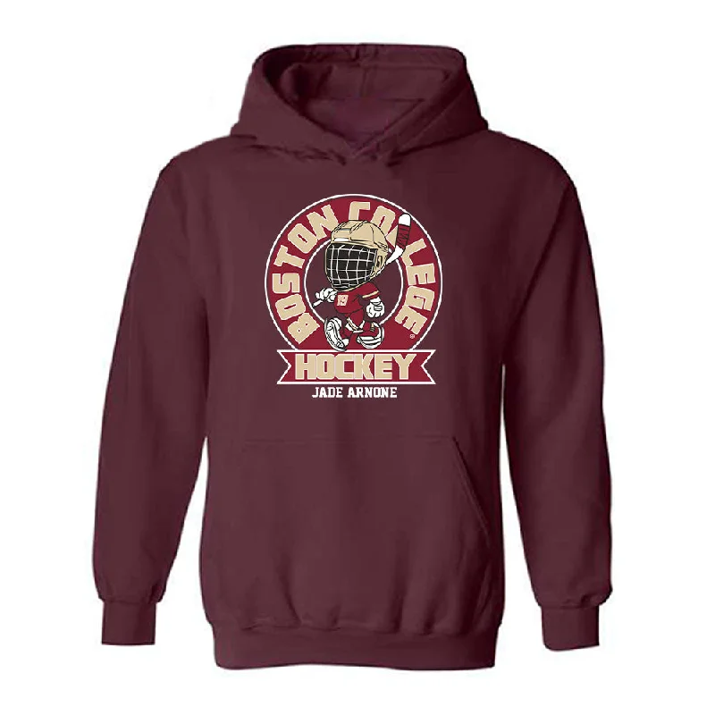 Boston College - NCAA Women's Ice Hockey : Jade Arnone - Hooded Sweatshirt Fashion Shersey Hoodie with Hem Elastic Stretchable Comfortable