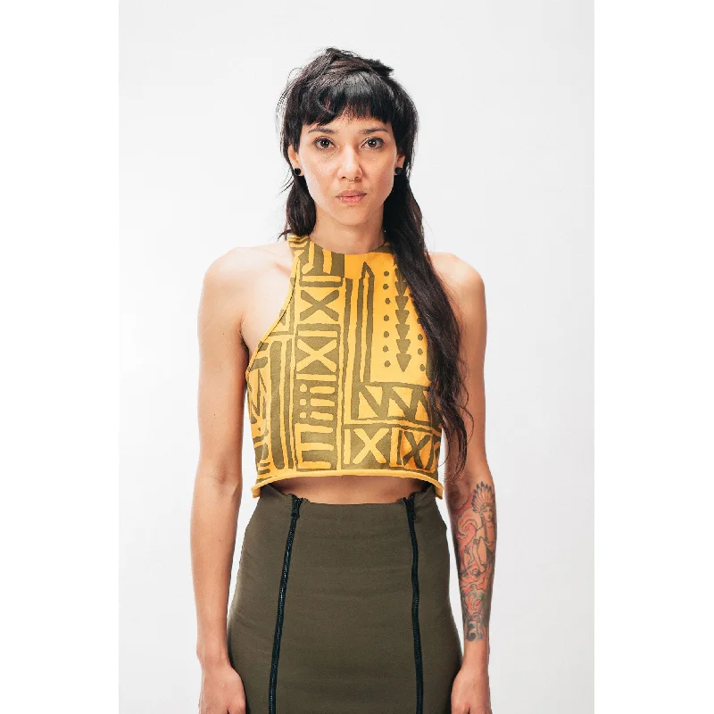 ROUND ABOUT CROP TOP [X-TRiBE] Elasticated Padded Insulated