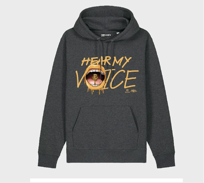 SWMSociety x Dream City x Hear My Voice Hoodie Hoodie with Hem Lace Feminine Delicate