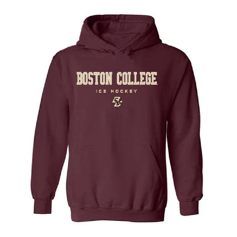 Boston College - NCAA Women's Ice Hockey : Kiera Dempsey - Hooded Sweatshirt Hoodie with Contrast Stitching Detailed Premium