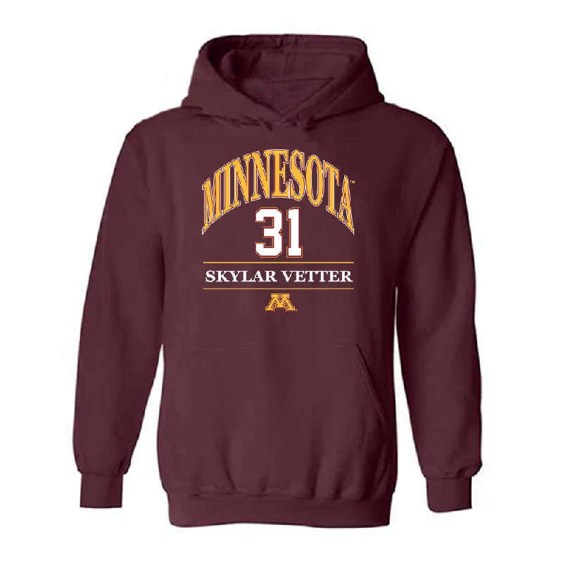 Minnesota - NCAA Women's Ice Hockey : Skylar Vetter - Classic Fashion Shersey Hooded Sweatshirt Hoodie Jacket Zipper Layering