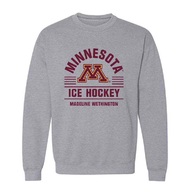 Minnesota - NCAA Women's Ice Hockey : Madeline Wethington - Classic Fashion Shersey Crewneck Sweatshirt Hoodie with Sequins Glamorous Eye-catching