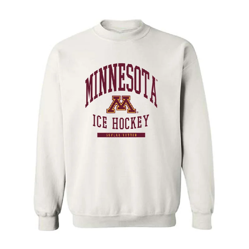 Minnesota - NCAA Women's Ice Hockey : Skylar Vetter - Classic Fashion Shersey Crewneck Sweatshirt Hoodie with Lining Warm Insulated