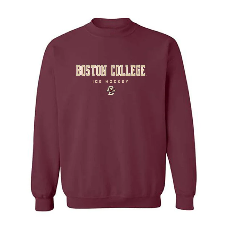 Boston College - NCAA Women's Ice Hockey : Shea Frost - Crewneck Sweatshirt Hoodie with Earth Tones Natural Calm