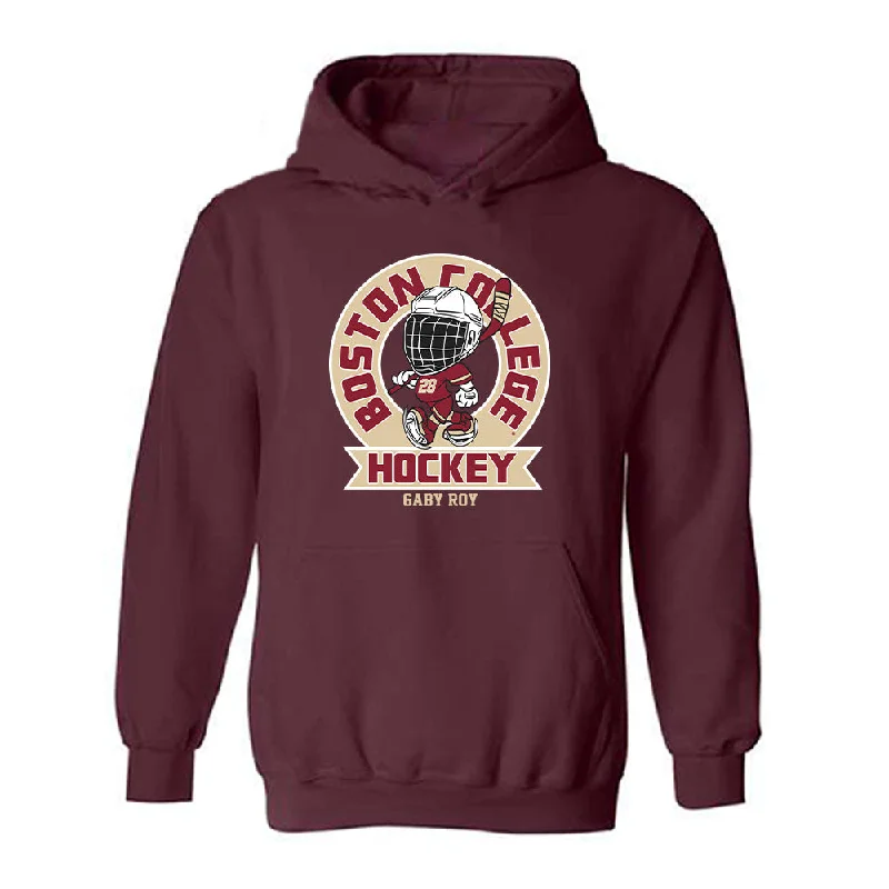 Boston College - NCAA Women's Ice Hockey : Gaby Roy - Hooded Sweatshirt Fashion Shersey Zip Hoodie Drawstring Kangaroo Pocket