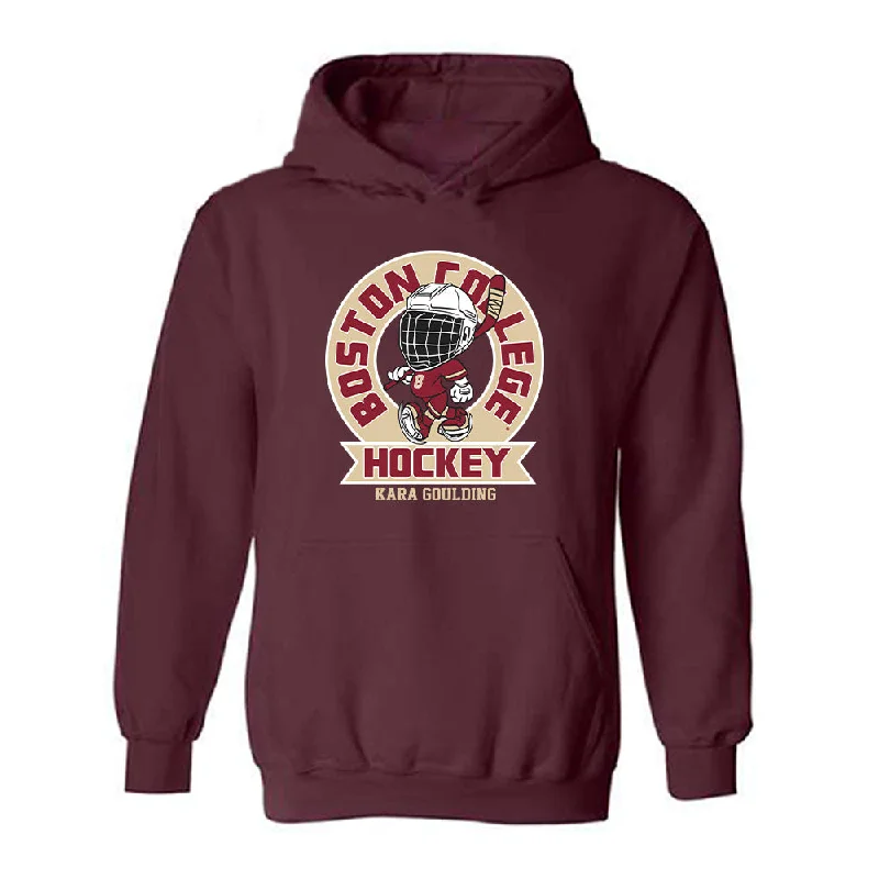 Boston College - NCAA Women's Ice Hockey : Kara Goulding - Hooded Sweatshirt Fashion Shersey Hoodie with Pastel Soft Subtle