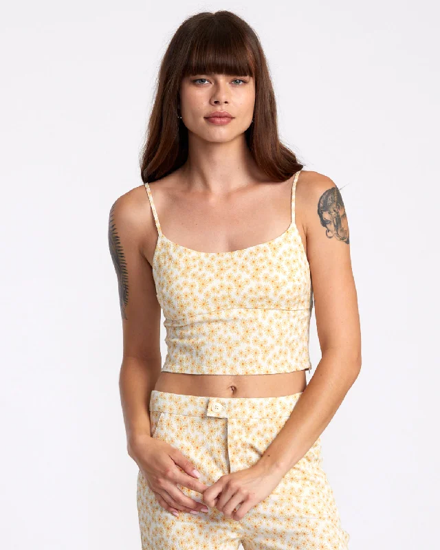 Whitney Fitted Crop Top - Latte Elegant Classic Vintage