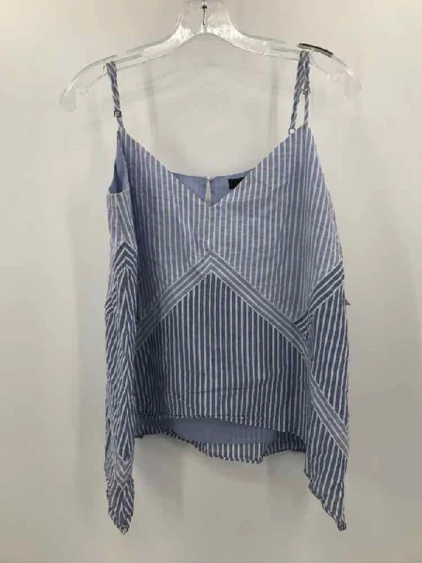 Pre-Owned BCBG Blue Size Small Stripe Tank Top graphic tank top