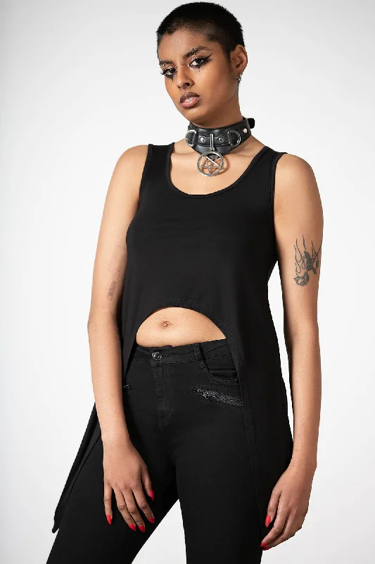 Furor Crop Top Hooded Caped Shawl Collar