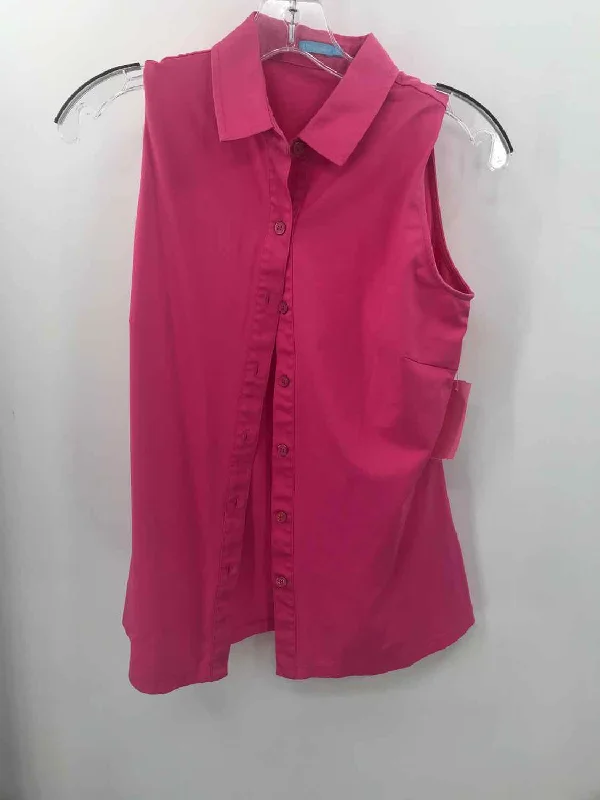 Pre-Owned J Mclaughlin Pink Size Medium Button Down Tank Top casual tank top