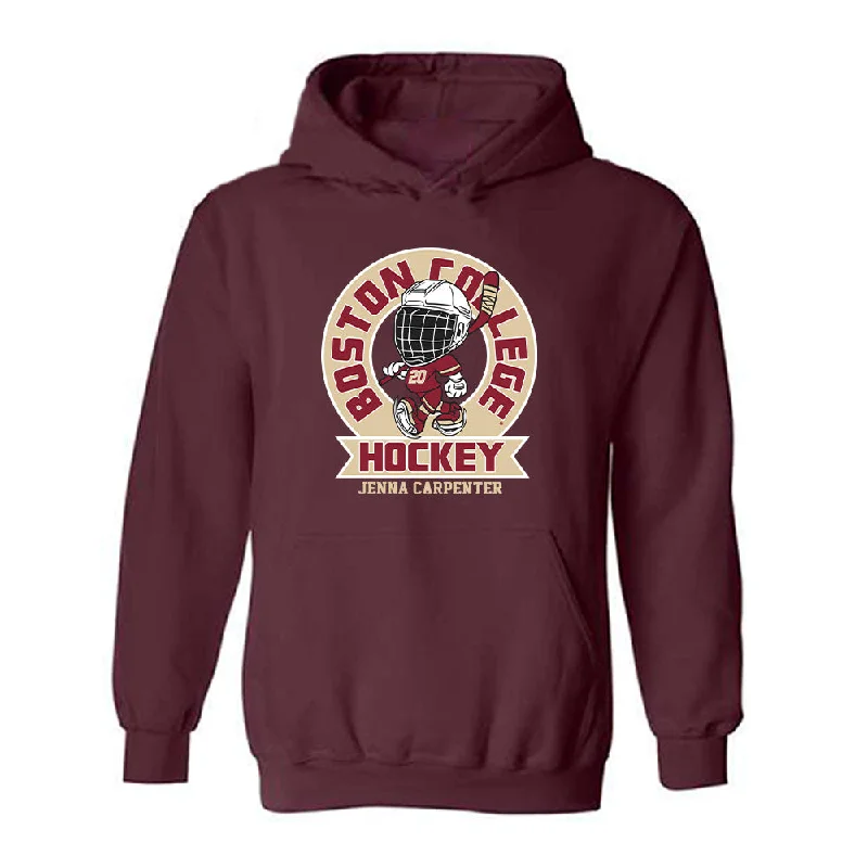 Boston College - NCAA Women's Ice Hockey : Jenna Carpenter - Hooded Sweatshirt Fashion Shersey Hoodie with Hem Embroidery Detailed Premium