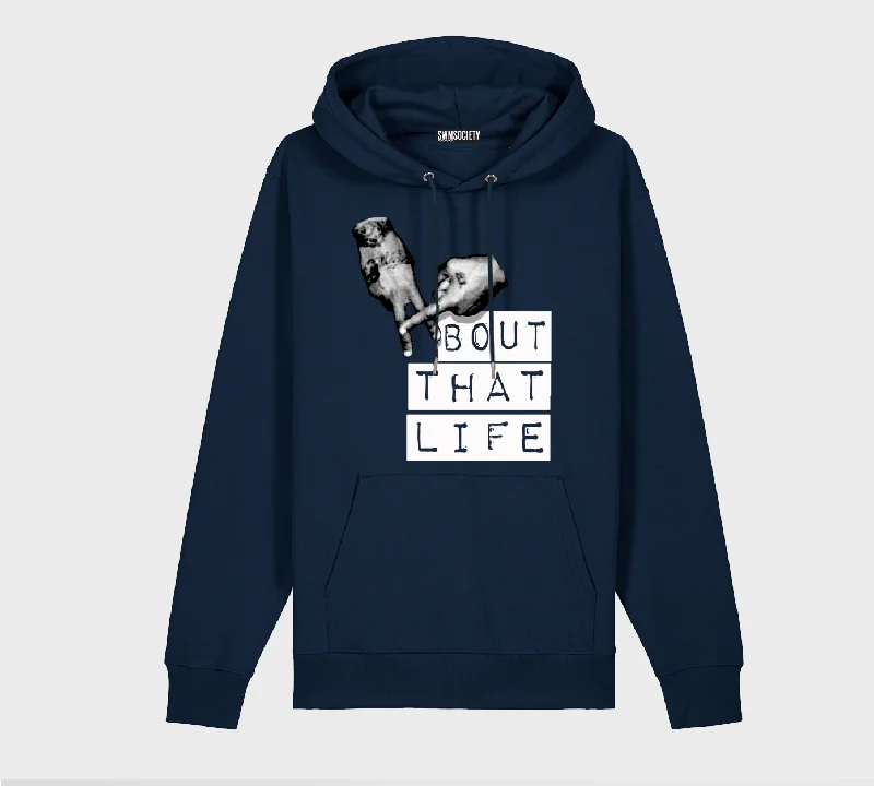 SWMSOCIETY - MOVEMENT About That Life Hoodie Hoodie with Raglan Sleeves Sporty Comfortable