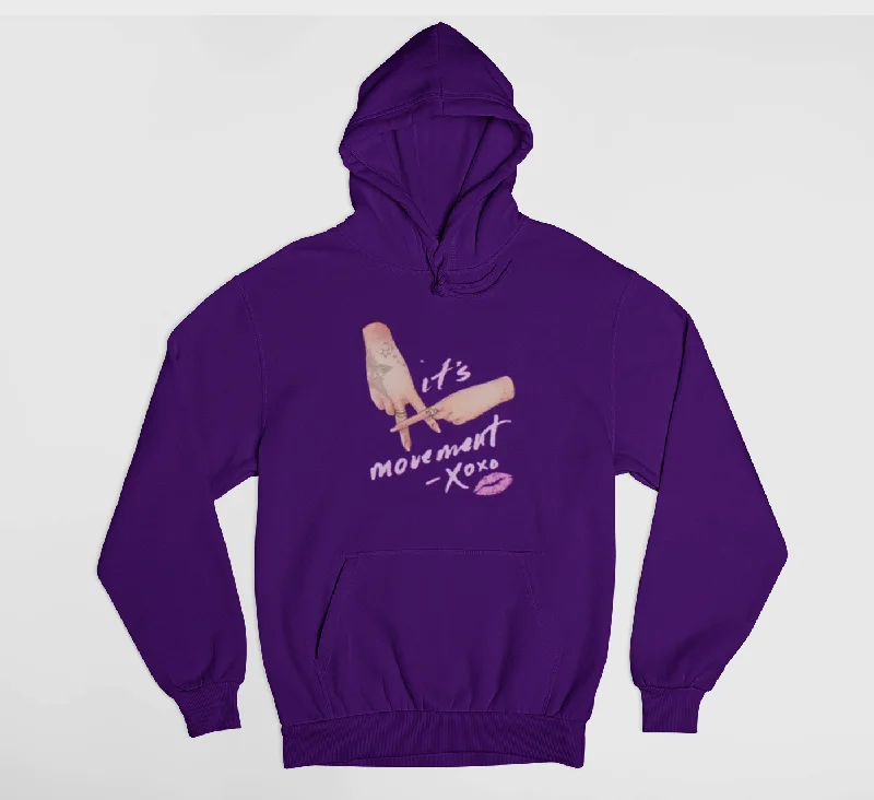 SWMSOCIETY - Movement ladies First purple salute Hoodie Oversized Hoodie Comfort Casual