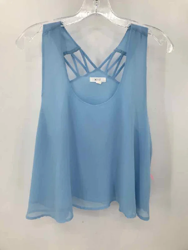 Pre-Owned Mine Blue Size Large Tank Top long tank top