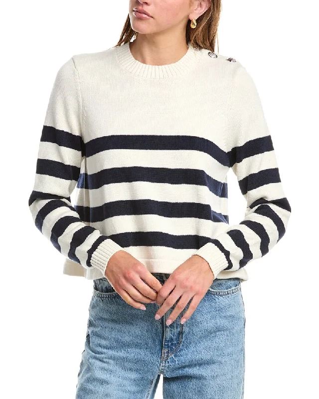 Ba&Sh Milo Wool-Blend Sweater Cashmere Blend Cotton Blend Poly Blend