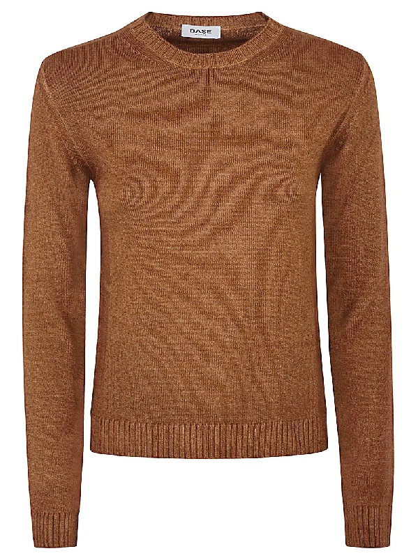 Base Women's Sweaters Brown Fleece Sweater Nylon Polyester