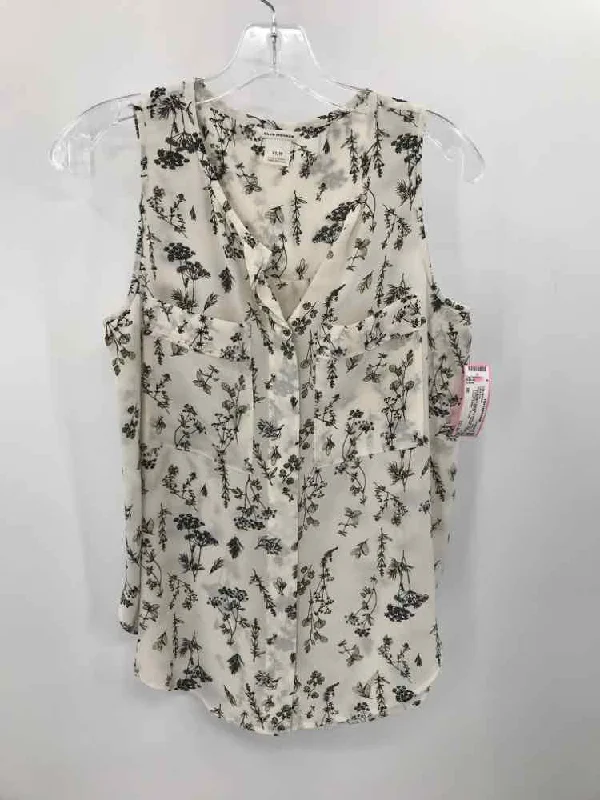 Pre-Owned Club Monaco Ivory Size XS Floral Tank Top teal tank top