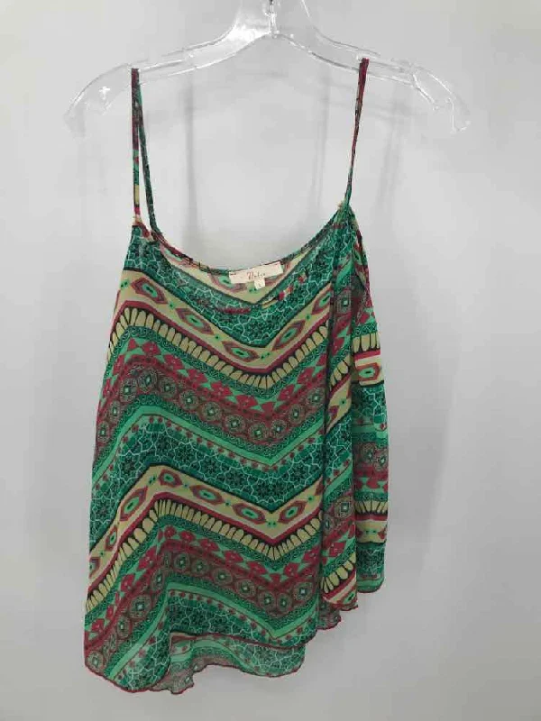 Pre-Owned Nabee Green Size Large Tank Top cold shoulder tank