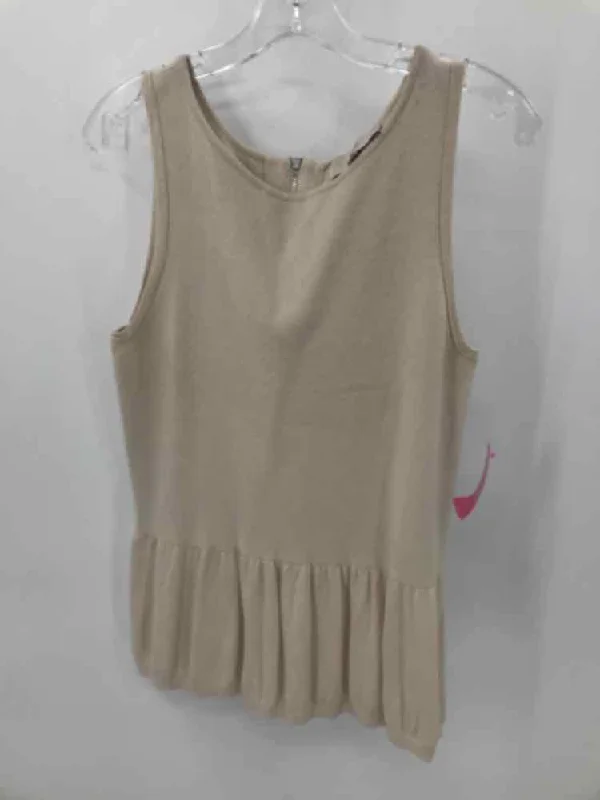 Pre-Owned Loft Tan Size Medium Knit Tank Top lace tank top