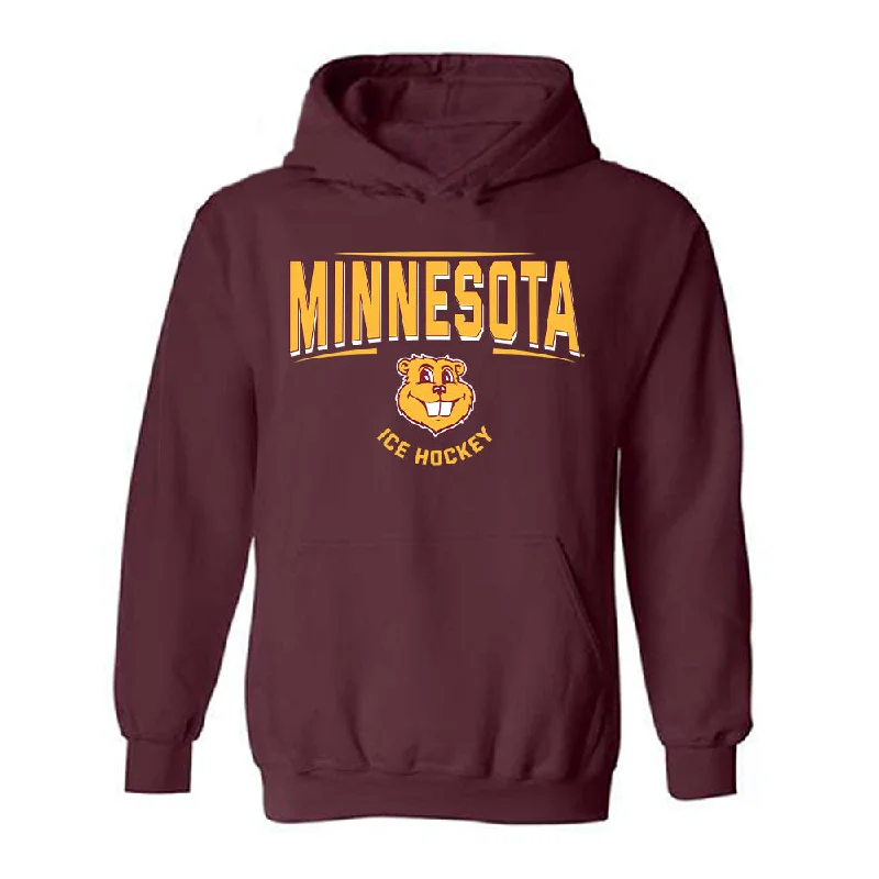 Minnesota - NCAA Women's Ice Hockey : Skylar Vetter - Classic Fashion Shersey Hooded Sweatshirt Hoodie with Hem Contrast Bold Stylish