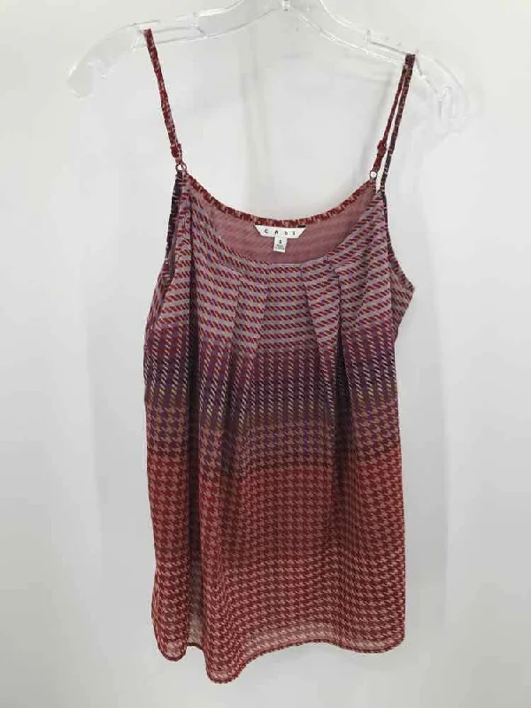 Pre-Owned Cabi Red Size Small Printed Tank Top sexy tank top