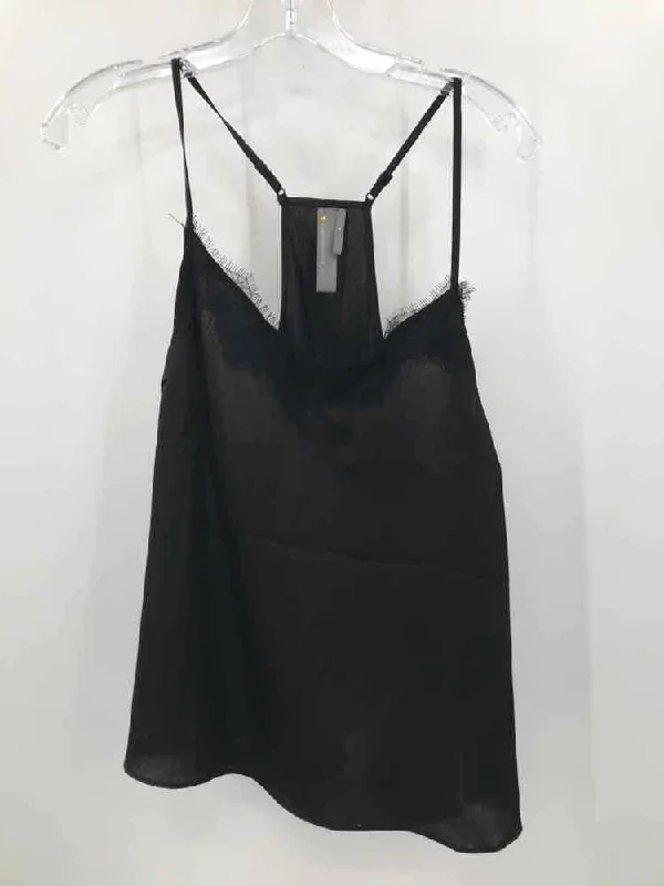 Pre-Owned Anthropologie Black Size Medium Tank Top graphic tank top