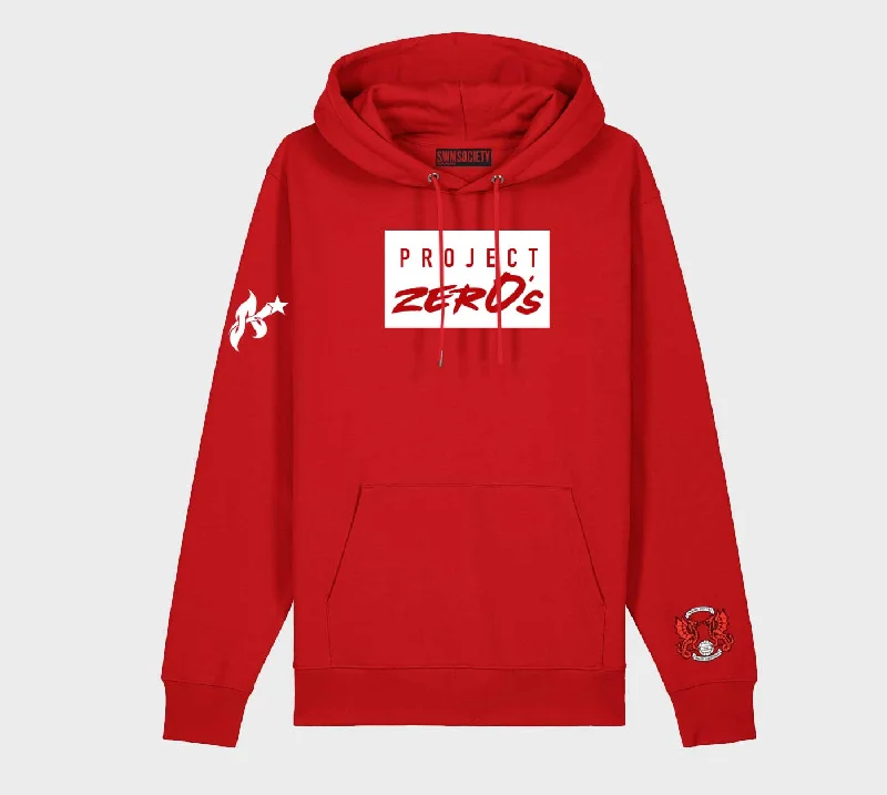 SWMSociety  - Project ZerO's Box Logo Hoodie Hoodie with Side Slits Relaxed Casual