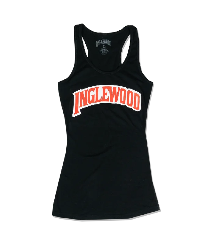 INGLEWOOD WOMENS TANK BLACK silver tank top