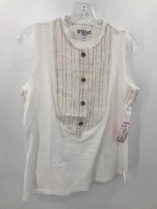 Pre-Owned Derek Lam 10 Crosby Ivory Size XS Tank Top charcoal tank top