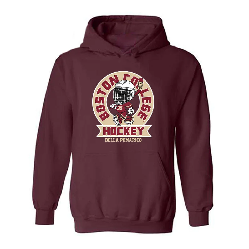 Boston College - NCAA Women's Ice Hockey : Bella Pomarico - Hooded Sweatshirt Fashion Shersey Hooded Sweatshirt Casual Wear Street Style