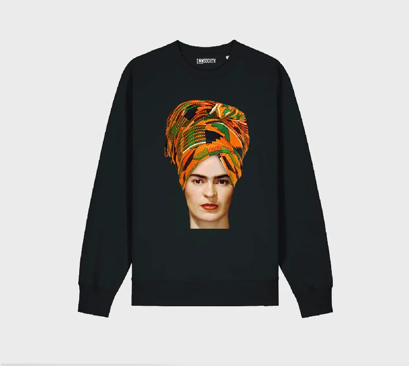 SWMSOCIETY X  NEWBEINGS Mama Frida Sweatshirt Hoodie with Velcro Closure Adjustable Secure