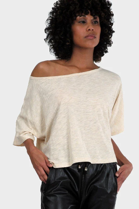 Lumi Crop Top (Heather Almond) Modern Contemporary Chic