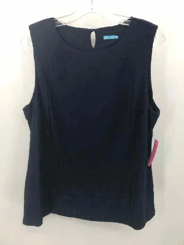 Pre-Owned J Mclaughlin Navy Size XL Tank Top spandex blend tank