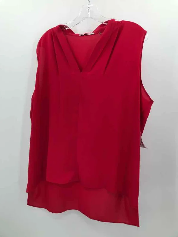 Pre-Owned Tahari Red Size XL Tank Top sleep tank top