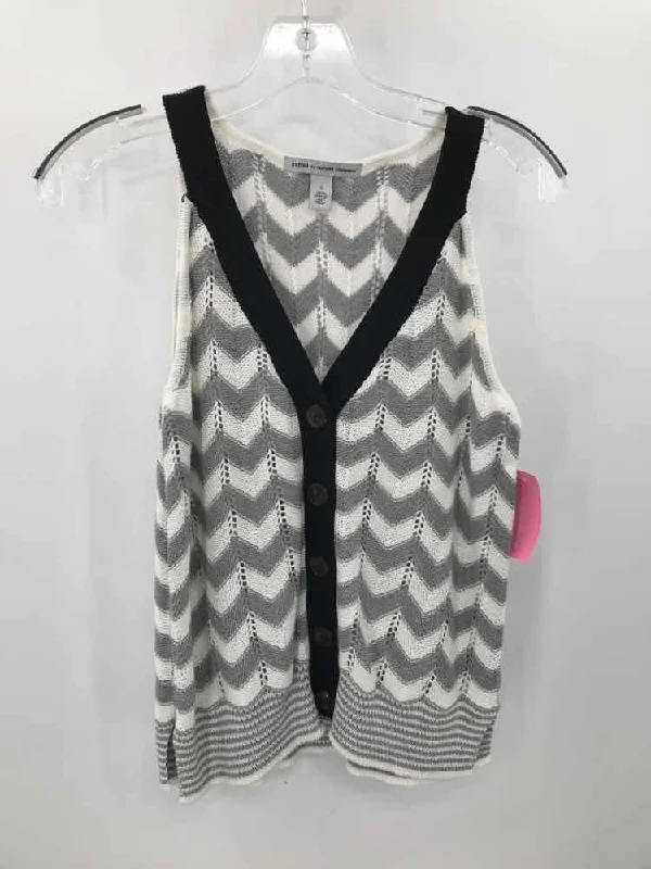 Pre-Owned Cotton Autumn Cashmere Grey Size Small Knit Tank Top vibrant tank top