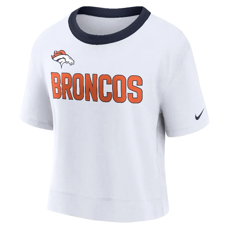 NFL Denver Broncos Women's Nike Football Fan Crop Top Welt Pockets Slit Pockets Flap Pockets