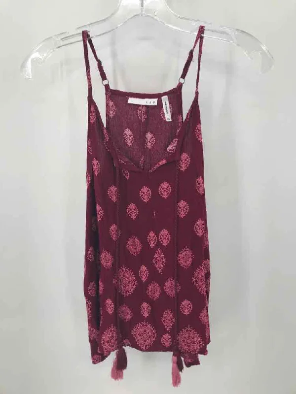 Pre-Owned LUQ Pink Size XS Printed Tank Top relaxed fit tank