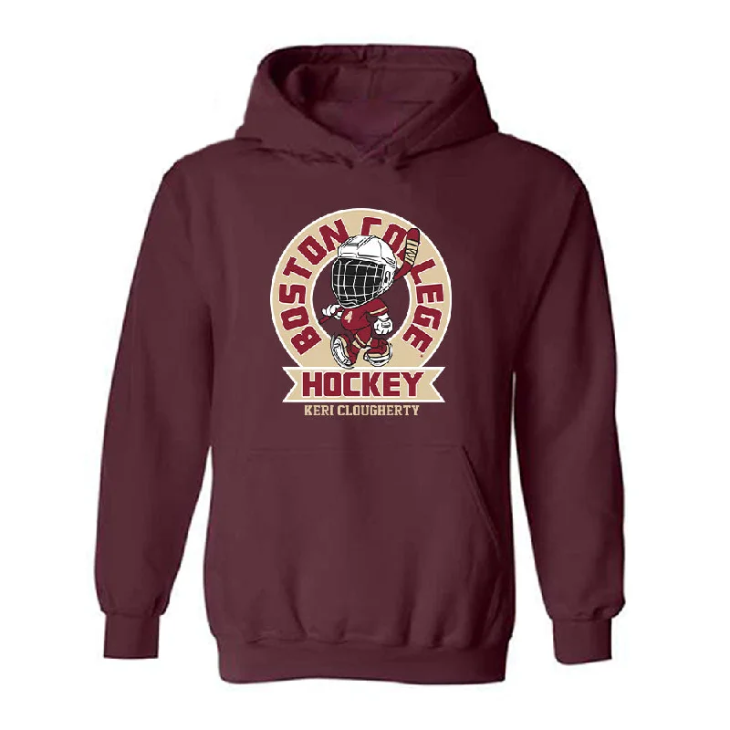 Boston College - NCAA Women's Ice Hockey : Keri Clougherty - Hooded Sweatshirt Fashion Shersey Hoodie with Patch Decorative Personalized