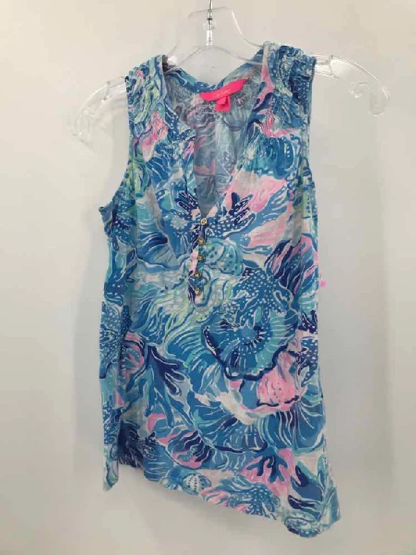 Pre-Owned Lilly Pulitzer Blue Size XXS Tank Top sleep tank top