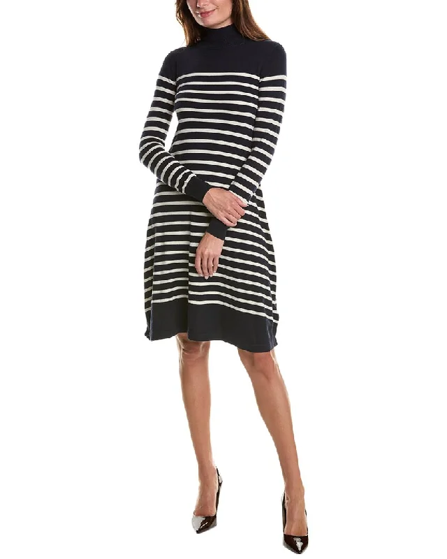 Weekend Max Mara Sesia Silk & Wool-Blend Sweaterdress Graphic Sweater Embroidered Appliqued