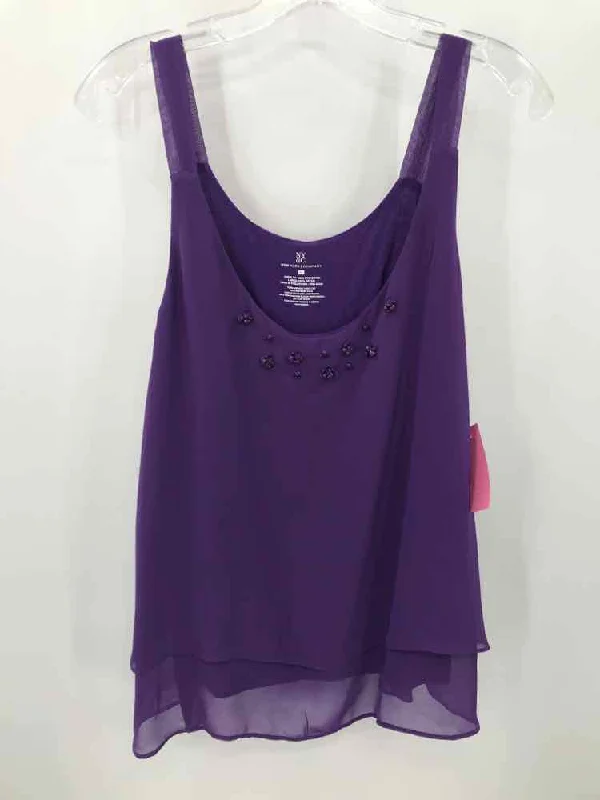 Pre-Owned New York & Co Purple Size Medium Tank Top lounge tank top