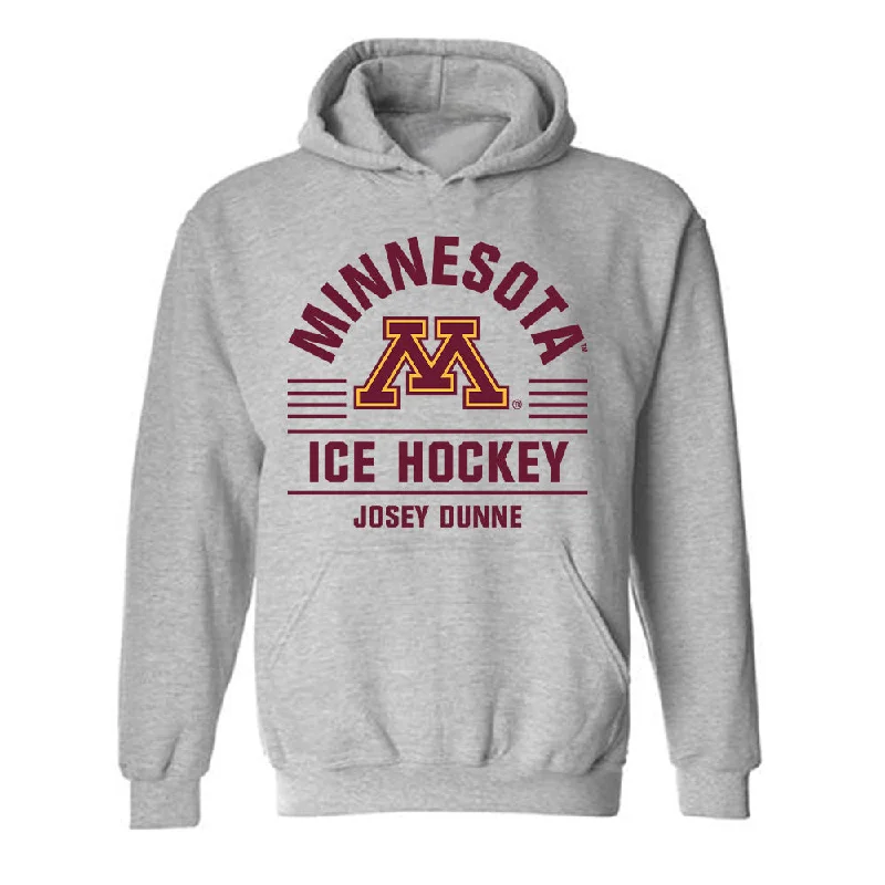 Minnesota - NCAA Women's Ice Hockey : Josey Dunne - Classic Fashion Shersey Hooded Sweatshirt Hoodie with Illustration Artistic Creative