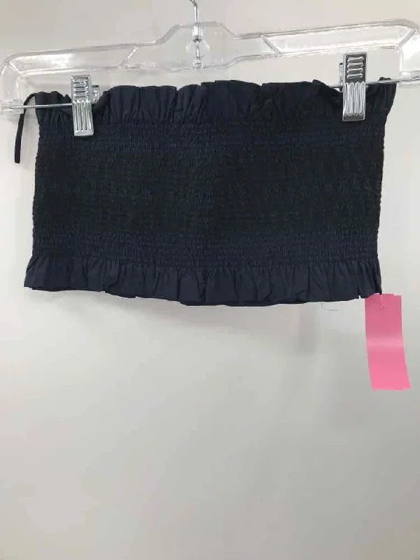 Pre-Owned Tibi Navy Size XS/S Tube Top Tank Top metallic tank top