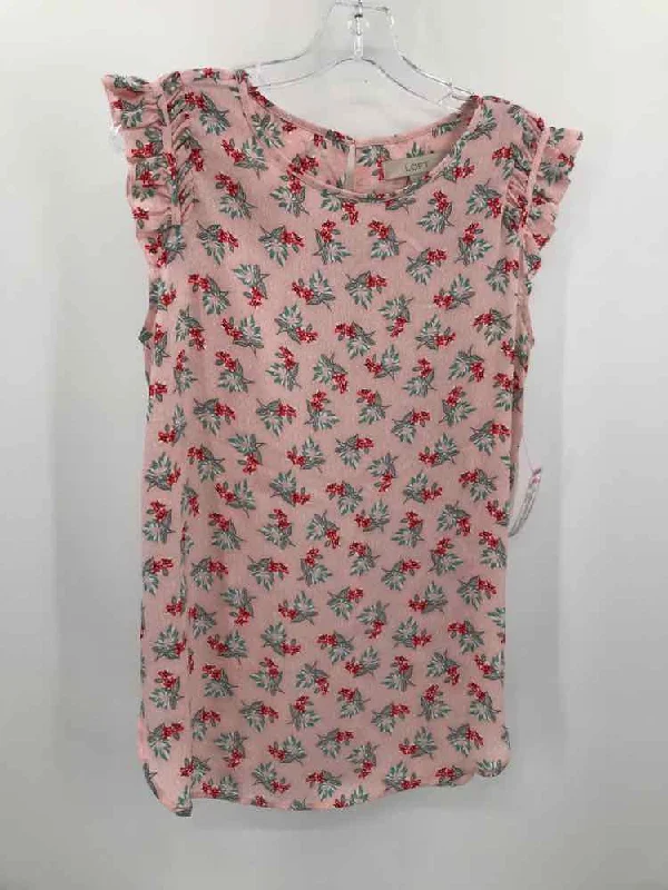 Pre-Owned Loft Pink Size Small Printed Tank Top cute tank top