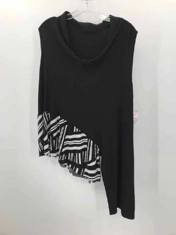 Pre-Owned Lace Black Size XL Tank Top rhinestone tank top