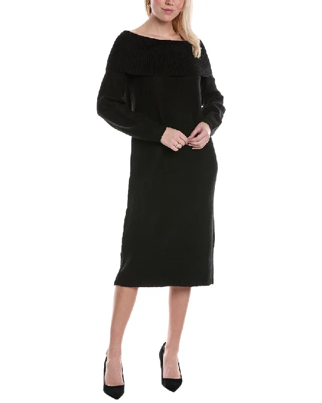 Anna Kay Lorelle Cashmere-Blend Sweaterdress Terry Blend Velvet Blend Canvas Blend