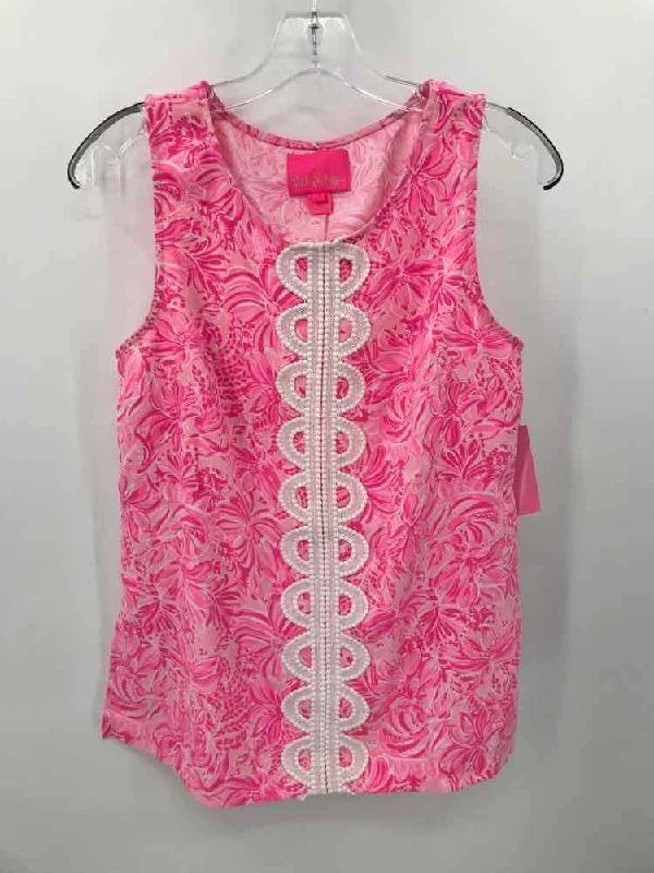 Pre-Owned Lilly Pulitzer Pink Size 2 Tank Top stretchy tank top